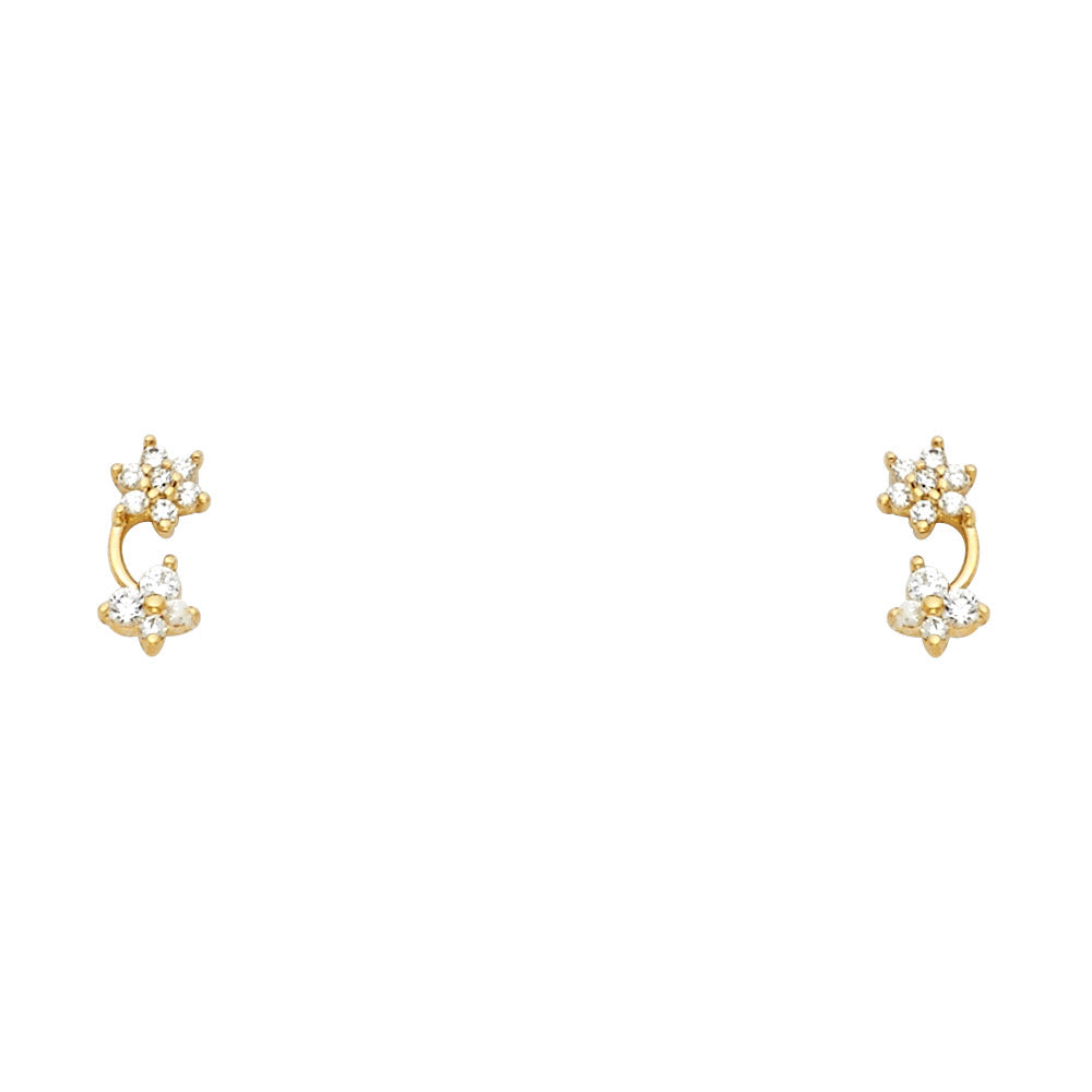 Assorted Stud Earrings with Screw Back - 14K GOLD - ST640