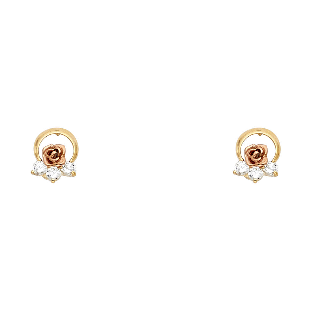 Assorted Stud Earrings with Screw Back - 14K GOLD - ST642