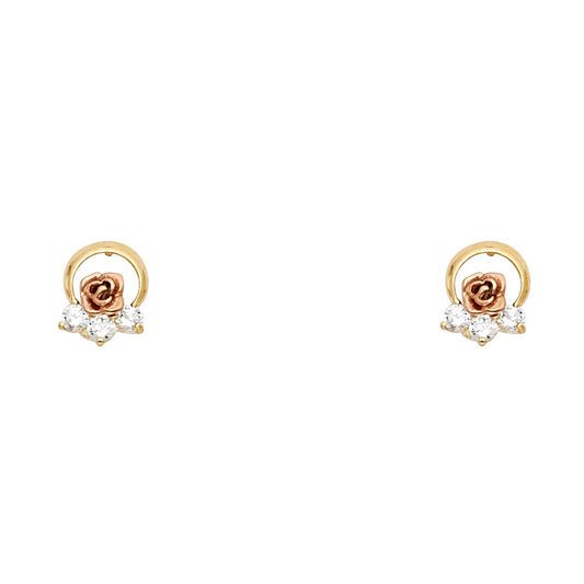 Assorted Stud Earrings with Screw Back - 14K GOLD - ST642