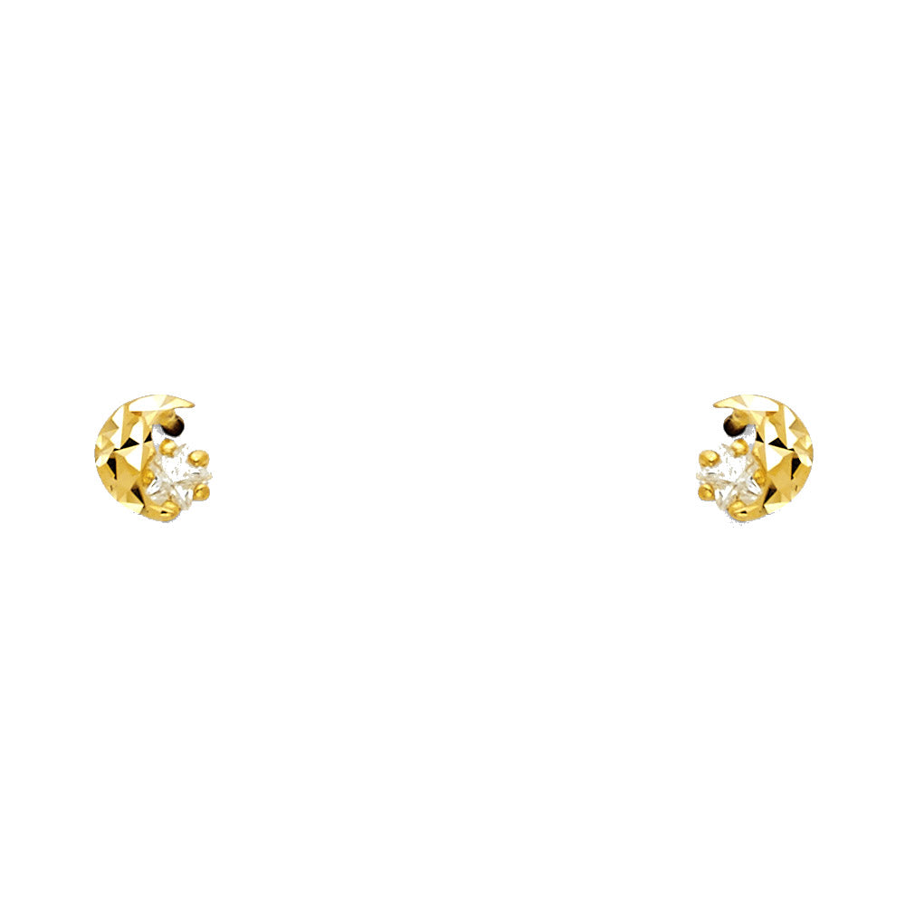 Assorted Stud Earrings with Screw Back - 14K GOLD - ST656