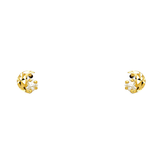 Assorted Stud Earrings with Screw Back - 14K GOLD - ST656