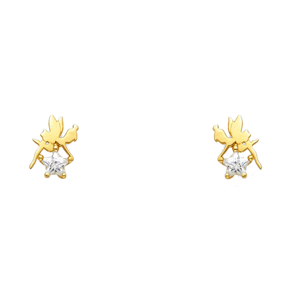 Assorted Stud Earrings with Screw Back - 14K GOLD - ST659