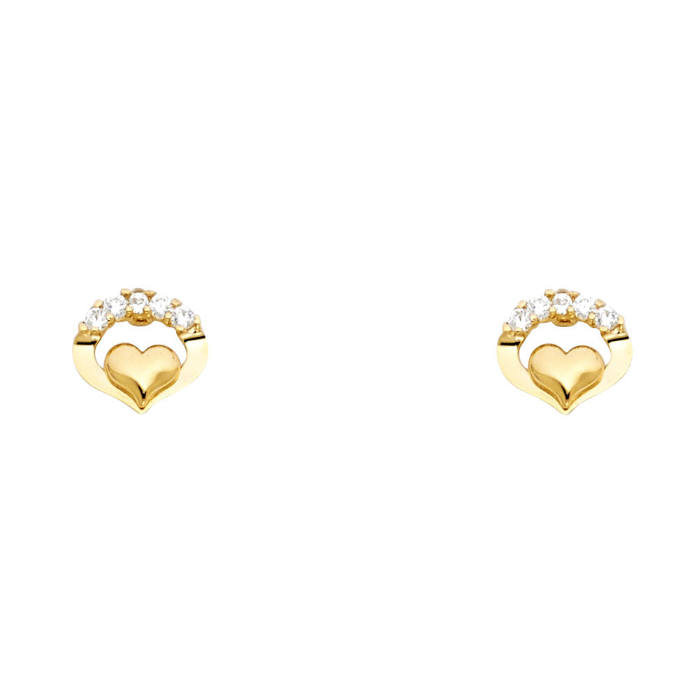 Assorted Stud Earrings with Screw Back - 14K GOLD - ST666