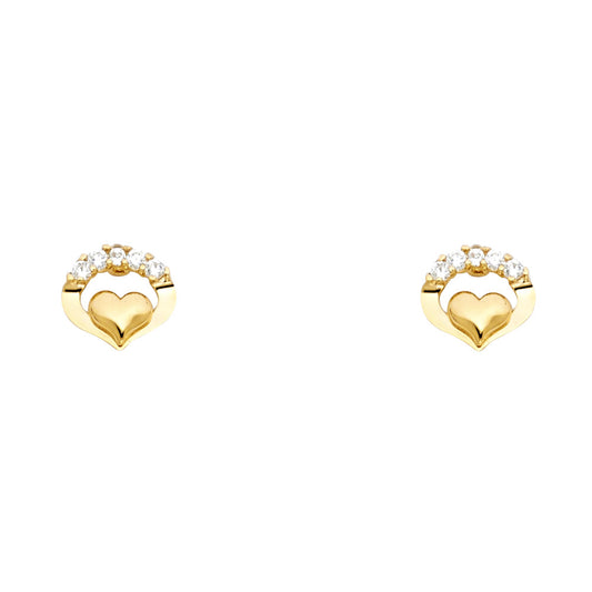 Assorted Stud Earrings with Screw Back - 14K GOLD - ST666