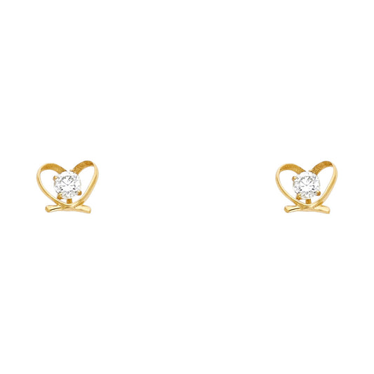 Assorted Stud Earrings with Screw Back - 14K GOLD - ST667