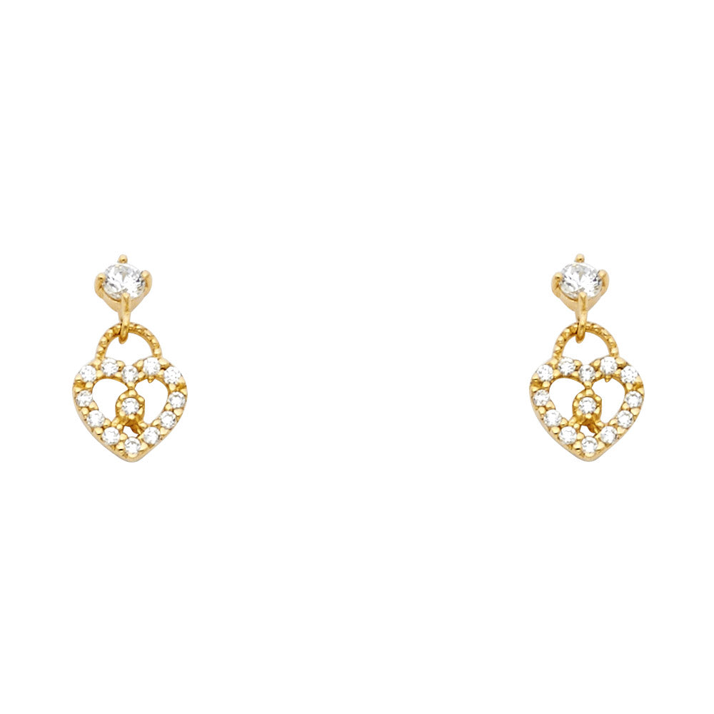 Assorted Stud Earrings with Screw Back - 14K GOLD - ST668