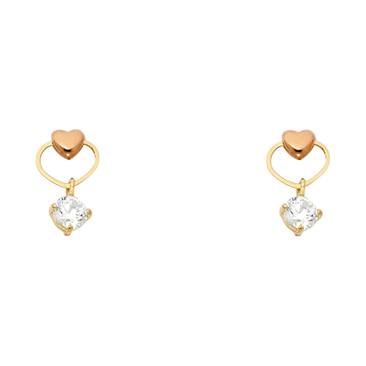 Assorted Stud Earrings with Screw Back - 14K GOLD - ST669