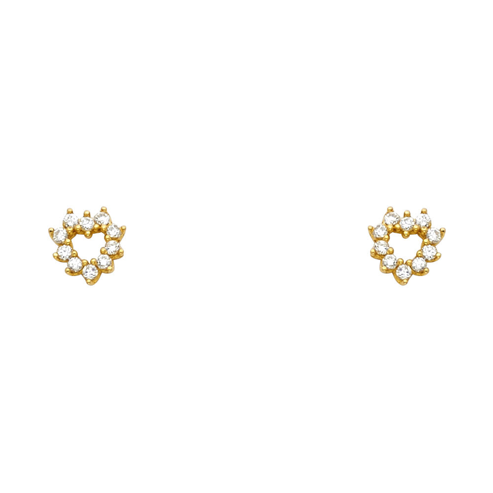 Assorted Stud Earrings with Screw Back - 14K GOLD - ST670