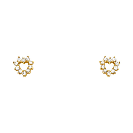 Assorted Stud Earrings with Screw Back - 14K GOLD - ST670