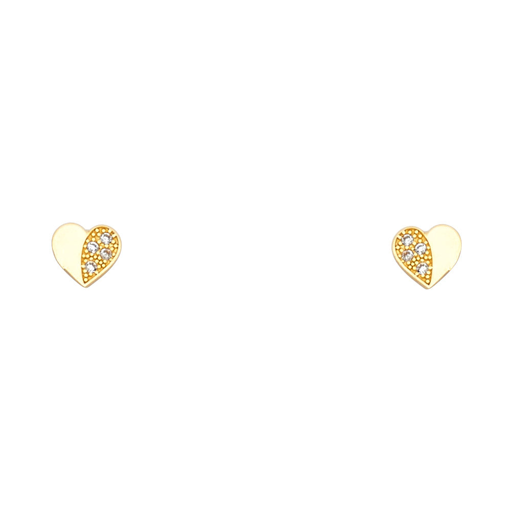 Assorted Stud Earrings with Screw Back - 14K GOLD - ST672