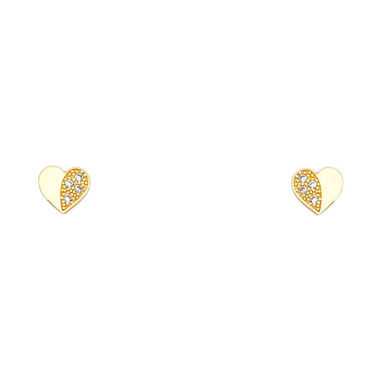 Assorted Stud Earrings with Screw Back - 14K GOLD - ST672