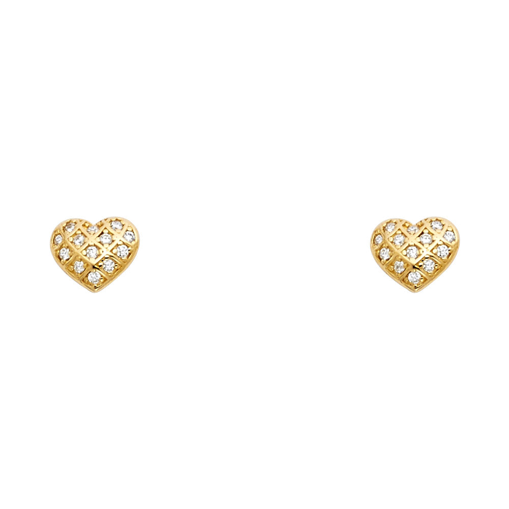 Assorted Stud Earrings with Screw Back - 14K GOLD - ST673