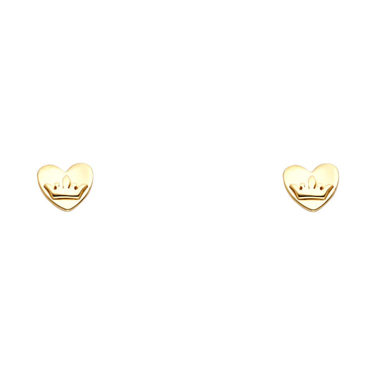 Assorted Stud Earrings with Screw Back - 14K GOLD - ST676