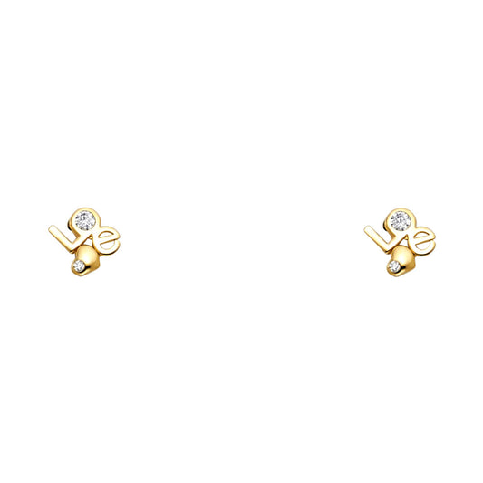 Assorted Stud Earrings with Screw Back - 14K GOLD - ST679