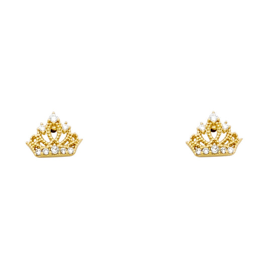 Assorted Stud Earrings with Screw Back - 14K GOLD - ST686