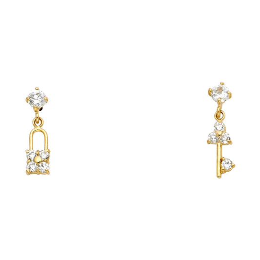 Assorted Stud Earrings with Screw Back - 14K GOLD - ST690