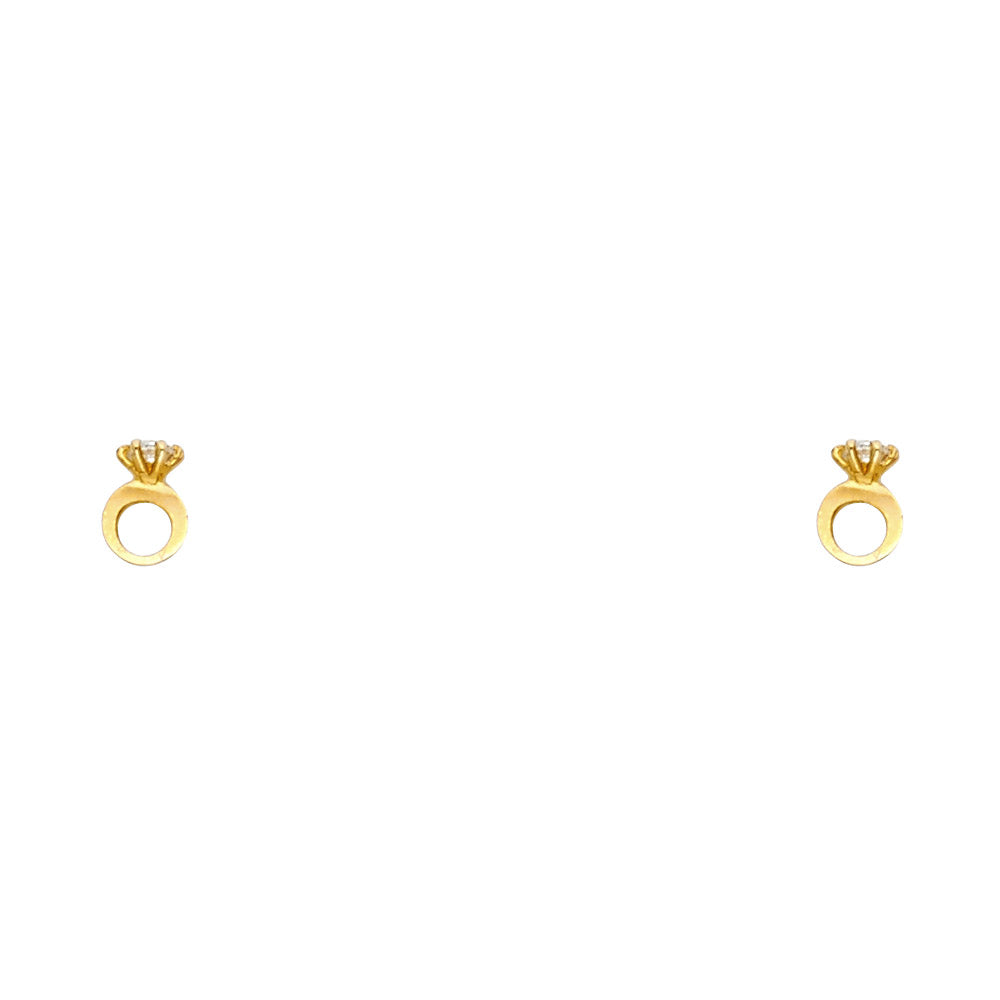 Assorted Stud Earrings with Screw Back - 14K GOLD - ST692