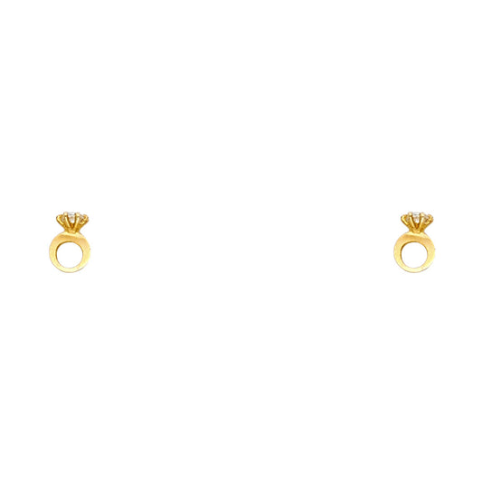 Assorted Stud Earrings with Screw Back - 14K GOLD - ST692