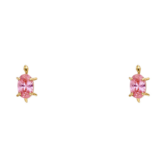 Assorted Stud Earrings with Screw Back - 14K GOLD - ST695