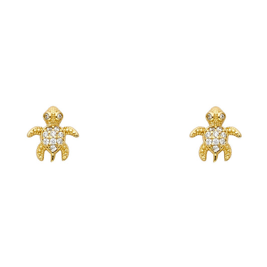 Assorted Stud Earrings with Screw Back - 14K GOLD - ST696