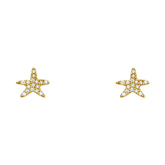 Assorted Stud Earrings with Screw Back - 14K GOLD - ST697