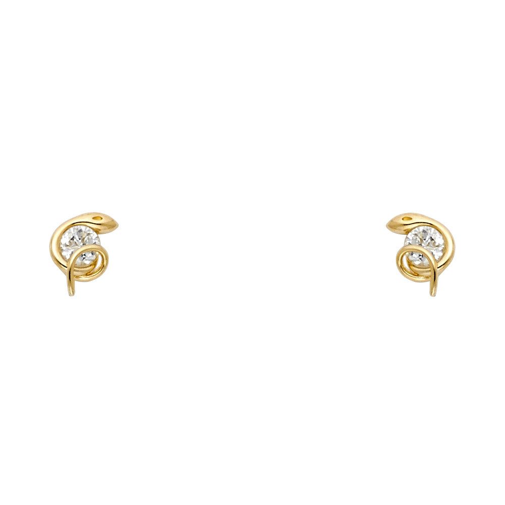 Assorted Stud Earrings with Screw Back - 14K GOLD - ST700