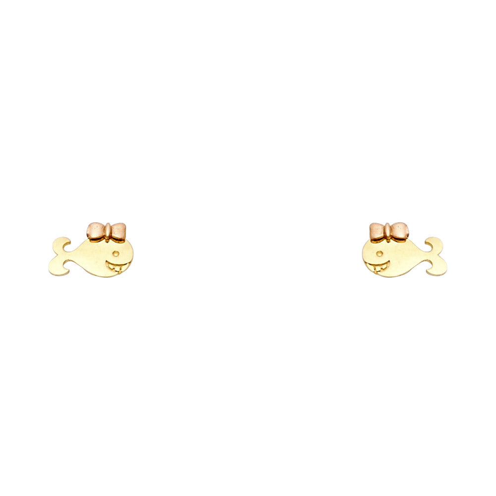 Assorted Stud Earrings with Screw Back - 14K GOLD - ST701