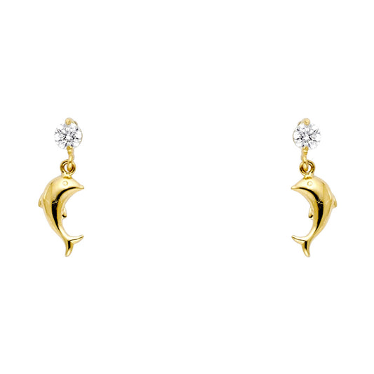 Assorted Stud Earrings with Screw Back - 14K GOLD - ST703