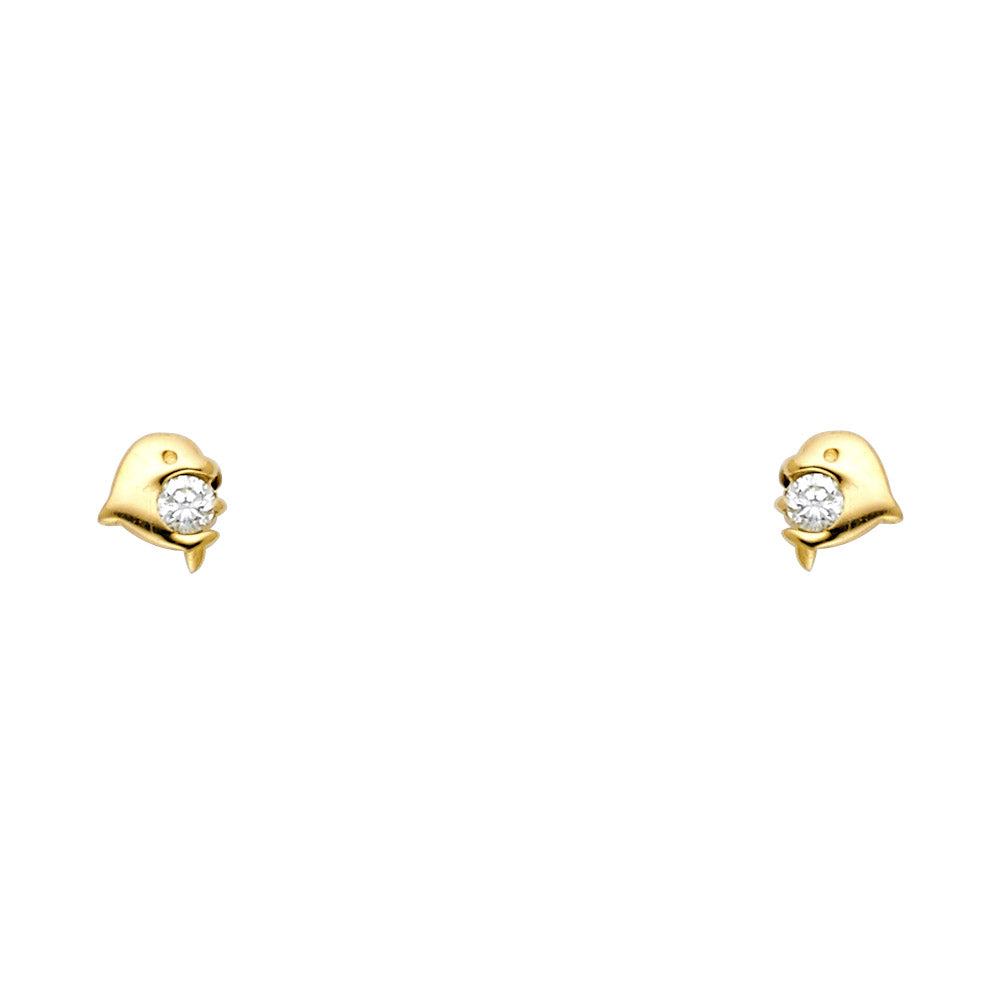 Assorted Stud Earrings with Screw Back - 14K GOLD - ST705