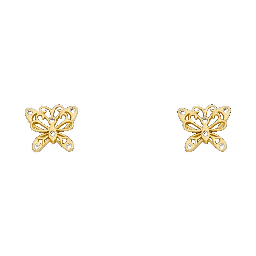 Assorted Stud Earrings with Screw Back - 14K GOLD - ST706