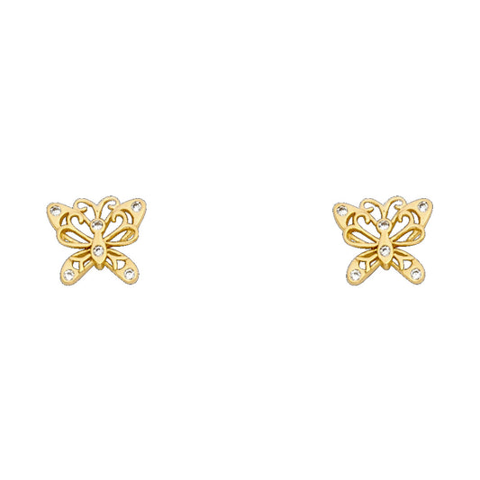 Assorted Stud Earrings with Screw Back - 14K GOLD - ST706