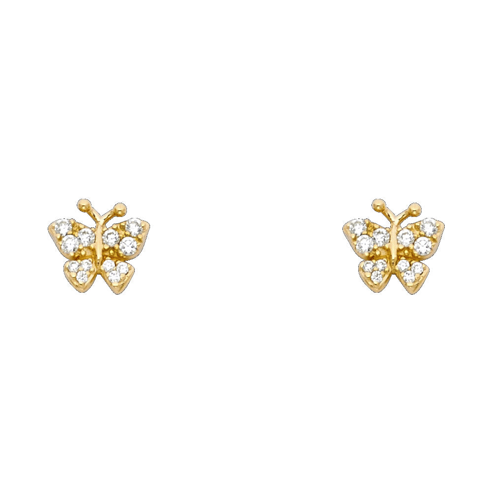 Assorted Stud Earrings with Screw Back - 14K GOLD - ST707