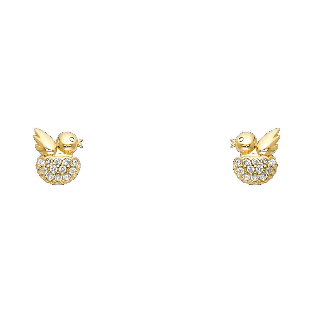 Assorted Stud Earrings with Screw Back - 14K GOLD - ST712