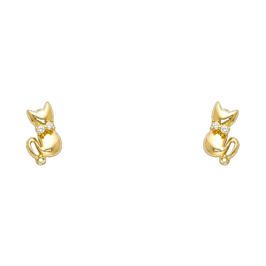 Assorted Stud Earrings with Screw Back - 14K GOLD - ST714