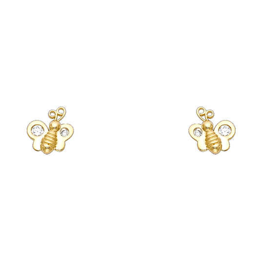 Assorted Stud Earrings with Screw Back - 14K GOLD - ST715