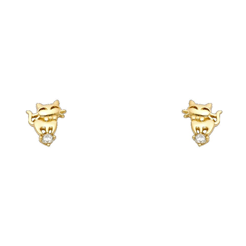 Assorted Stud Earrings with Screw Back - 14K GOLD - ST716