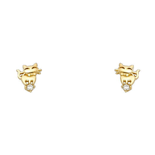 Assorted Stud Earrings with Screw Back - 14K GOLD - ST716