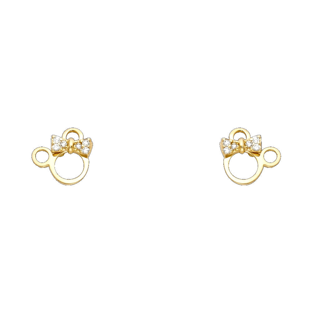 Assorted Stud Earrings with Screw Back - 14K GOLD - ST717