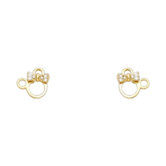 Assorted Stud Earrings with Screw Back - 14K GOLD - ST717