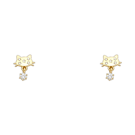 Assorted Stud Earrings with Screw Back - 14K GOLD - ST718