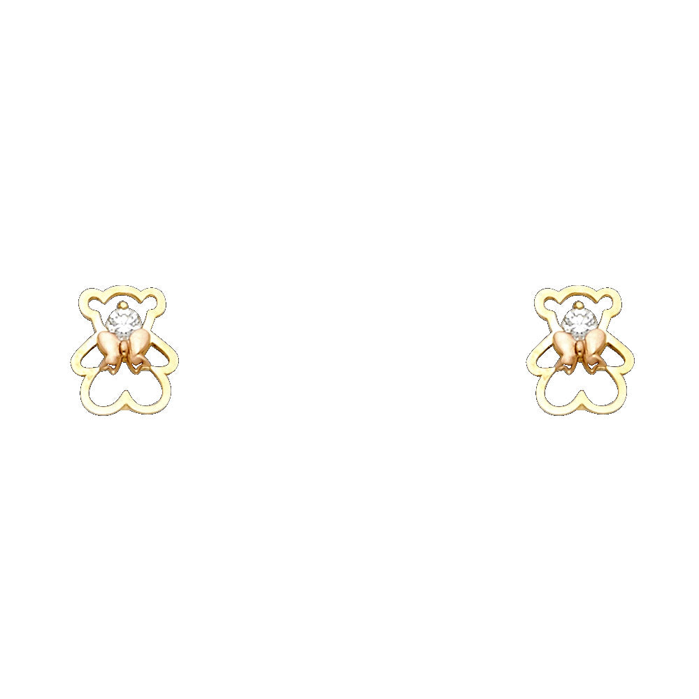 Assorted Stud Earrings with Screw Back - 14K GOLD - ST719