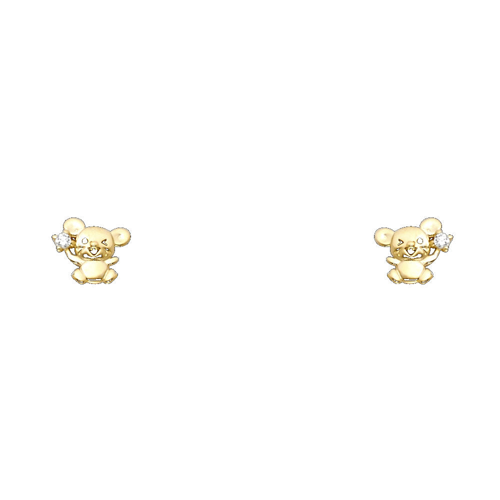 Assorted Stud Earrings with Screw Back - 14K GOLD - ST720