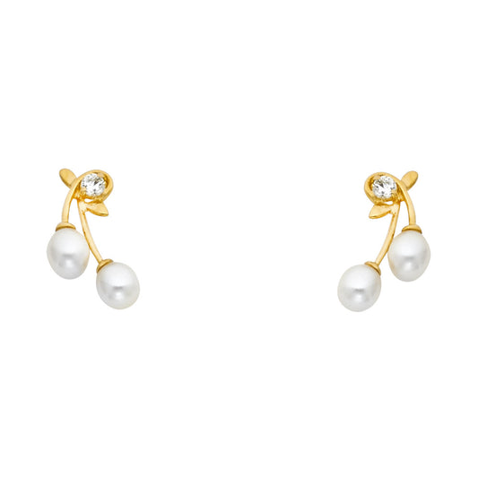 Assorted Stud Earrings with Screw Back - 14K GOLD - ST725