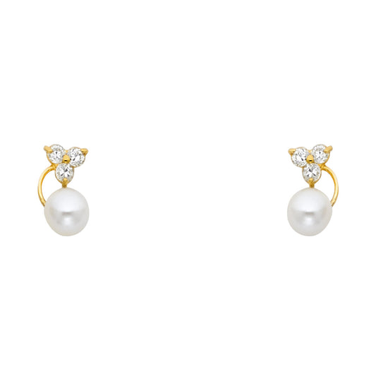 Assorted Stud Earrings with Screw Back - 14K GOLD - ST726