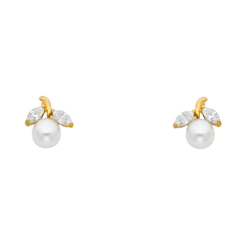 Assorted Stud Earrings with Screw Back - 14K GOLD - ST727