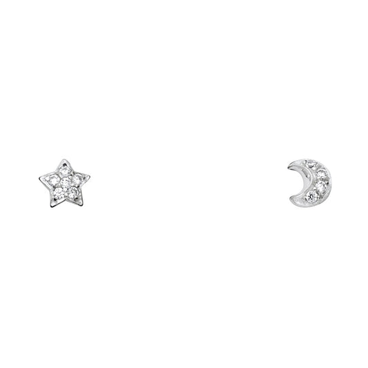 Assorted Stud Earrings with Screw Back - 14K GOLD - ST749