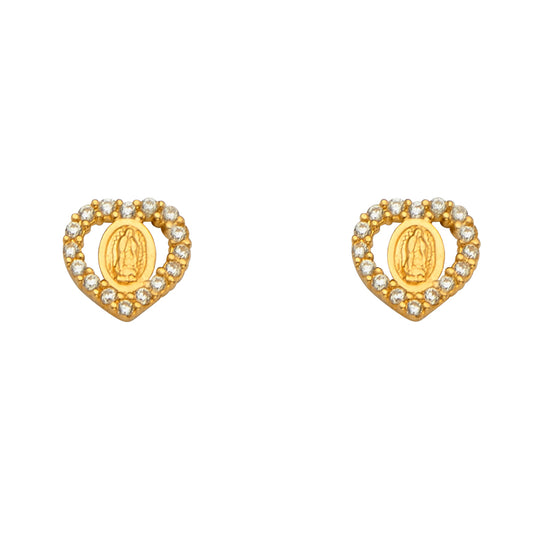 Assorted Stud Earrings with Screw Back - 14K GOLD - ST786