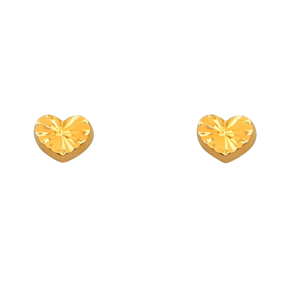 Assorted Stud Earrings with Screw Back - 14K GOLD - ST788