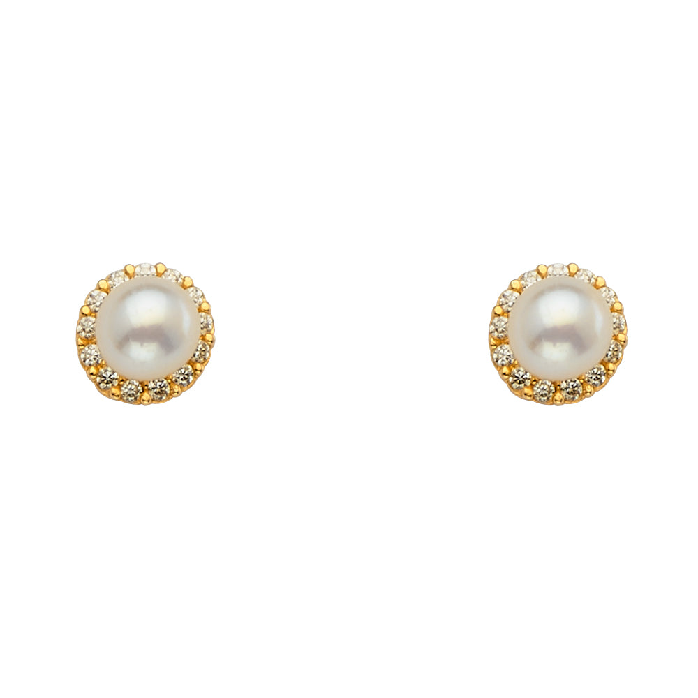 Assorted Stud Earrings with Screw Back - 14K GOLD - ST793