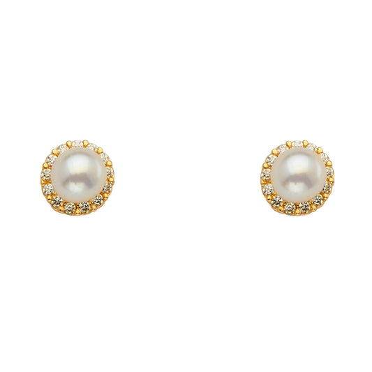 Assorted Stud Earrings with Screw Back - 14K GOLD - ST793